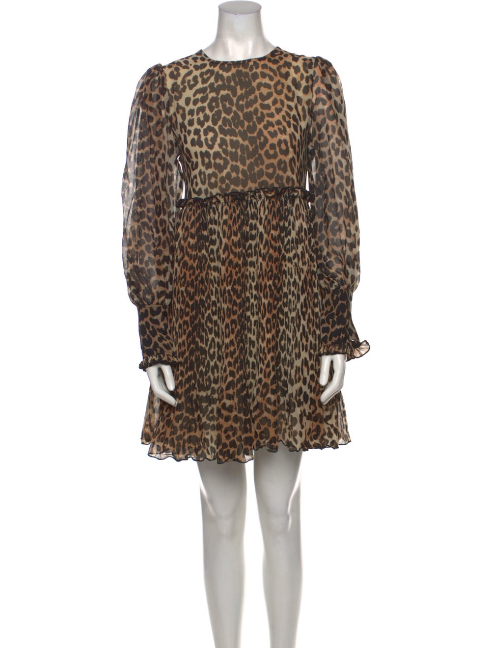 Ganni Animal Print Mini Dress w/ Tags - image 1