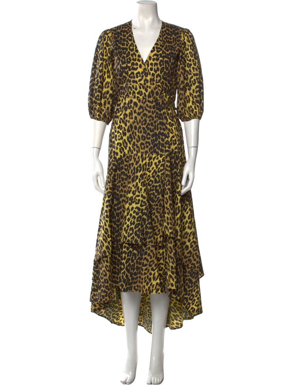Ganni Animal Print Long Dress - image 1
