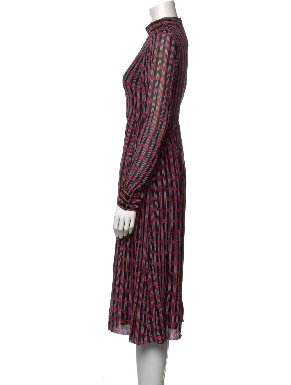 Ganni Plaid Print Midi Length Dress - image 2