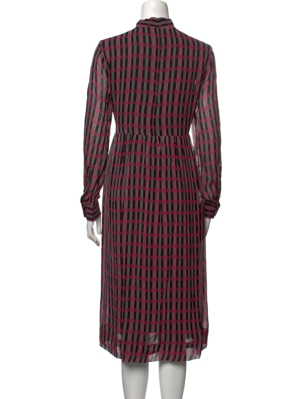 Ganni Plaid Print Midi Length Dress - image 3