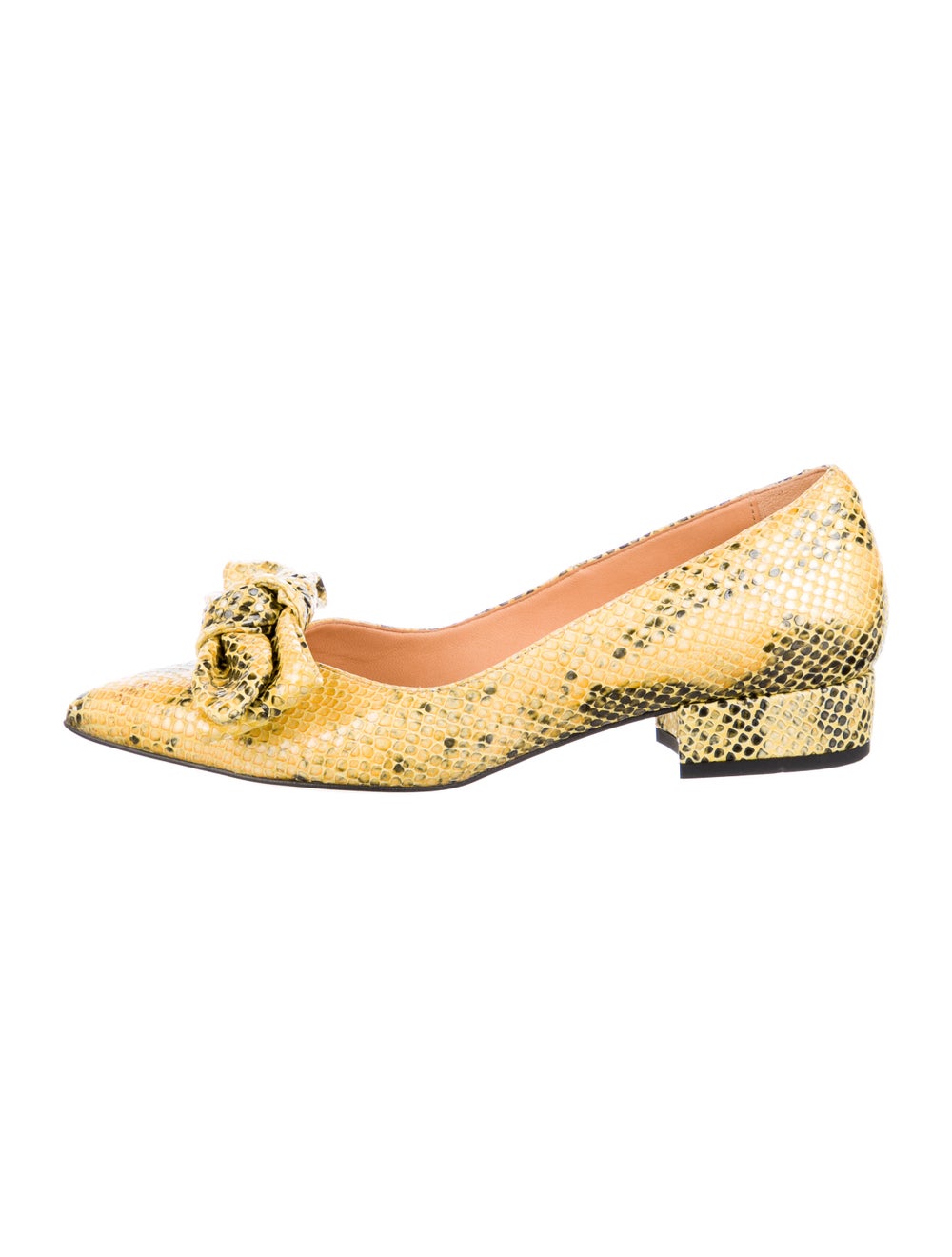 Ganni Leather Animal Print Flats - image 1