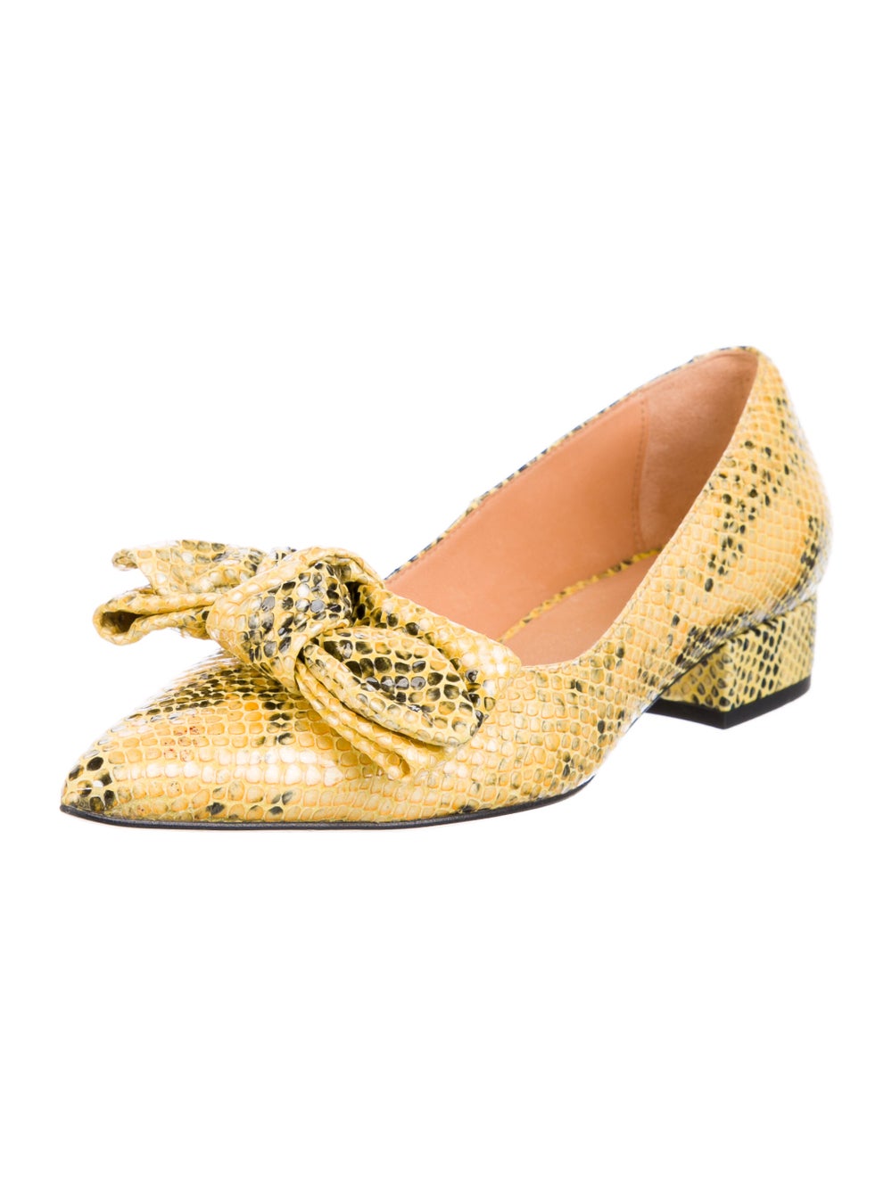 Ganni Leather Animal Print Flats - image 2