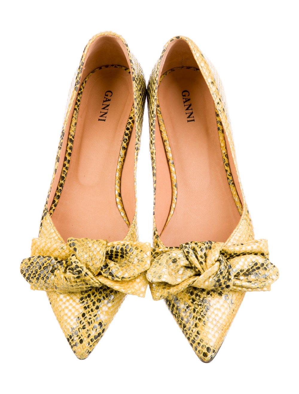 Ganni Leather Animal Print Flats - image 3