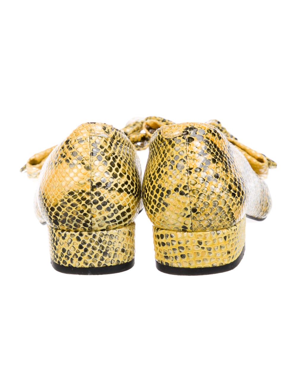 Ganni Leather Animal Print Flats - image 4
