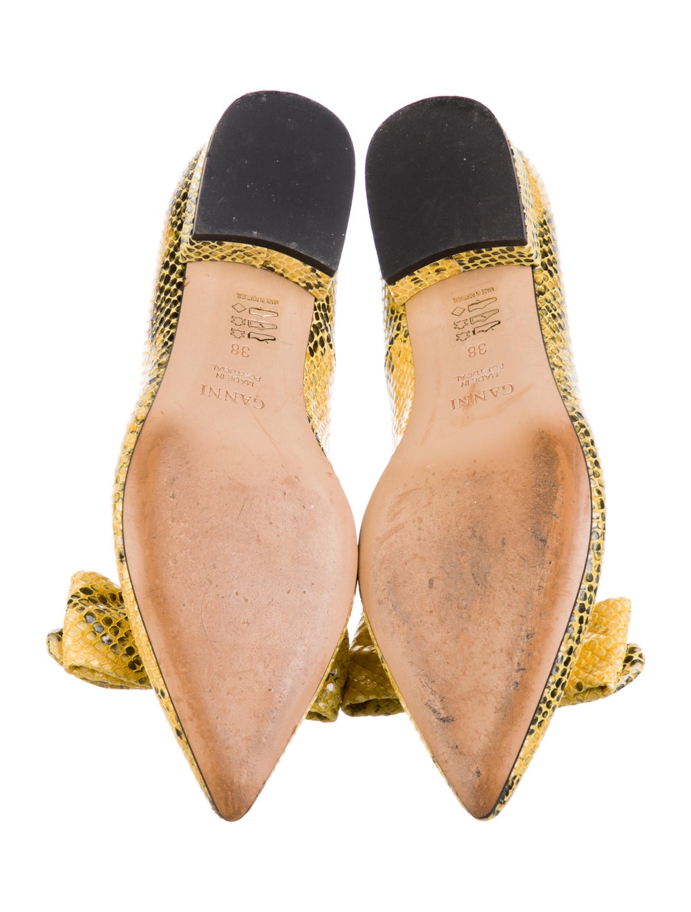 Ganni Leather Animal Print Flats - image 5