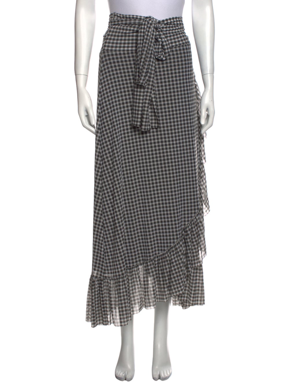Ganni Plaid Print Midi Length Skirt - image 1