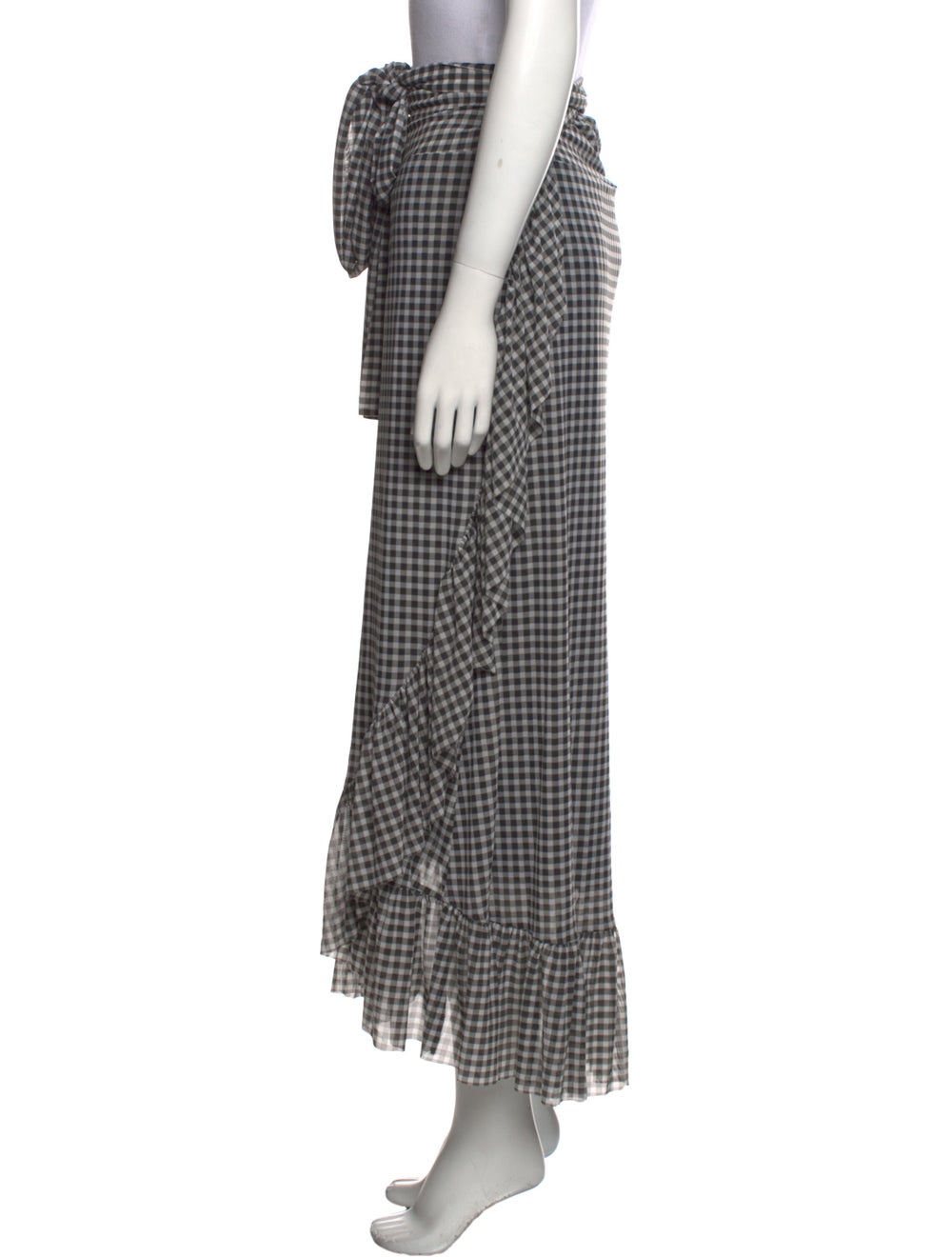 Ganni Plaid Print Midi Length Skirt - image 2