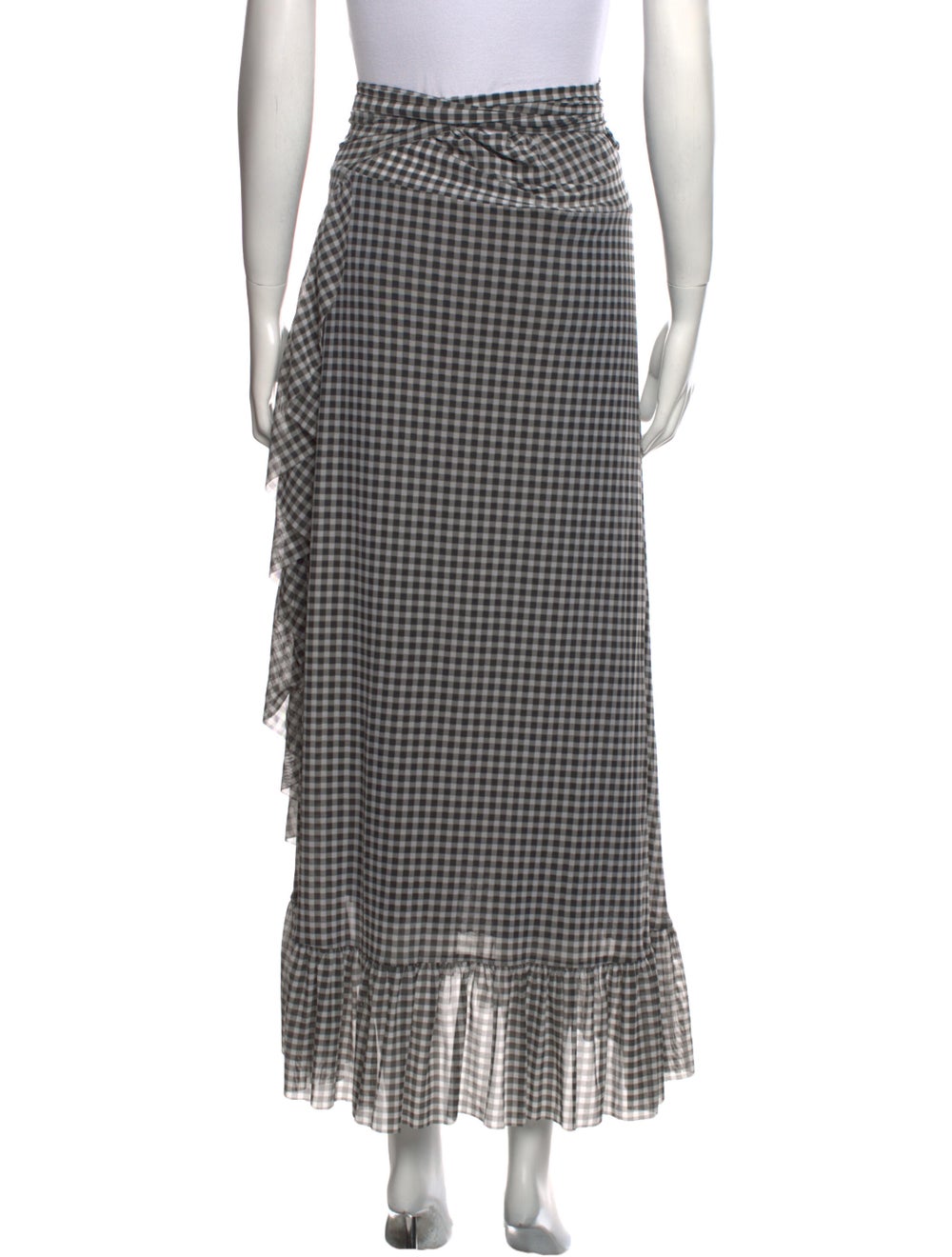 Ganni Plaid Print Midi Length Skirt - image 3