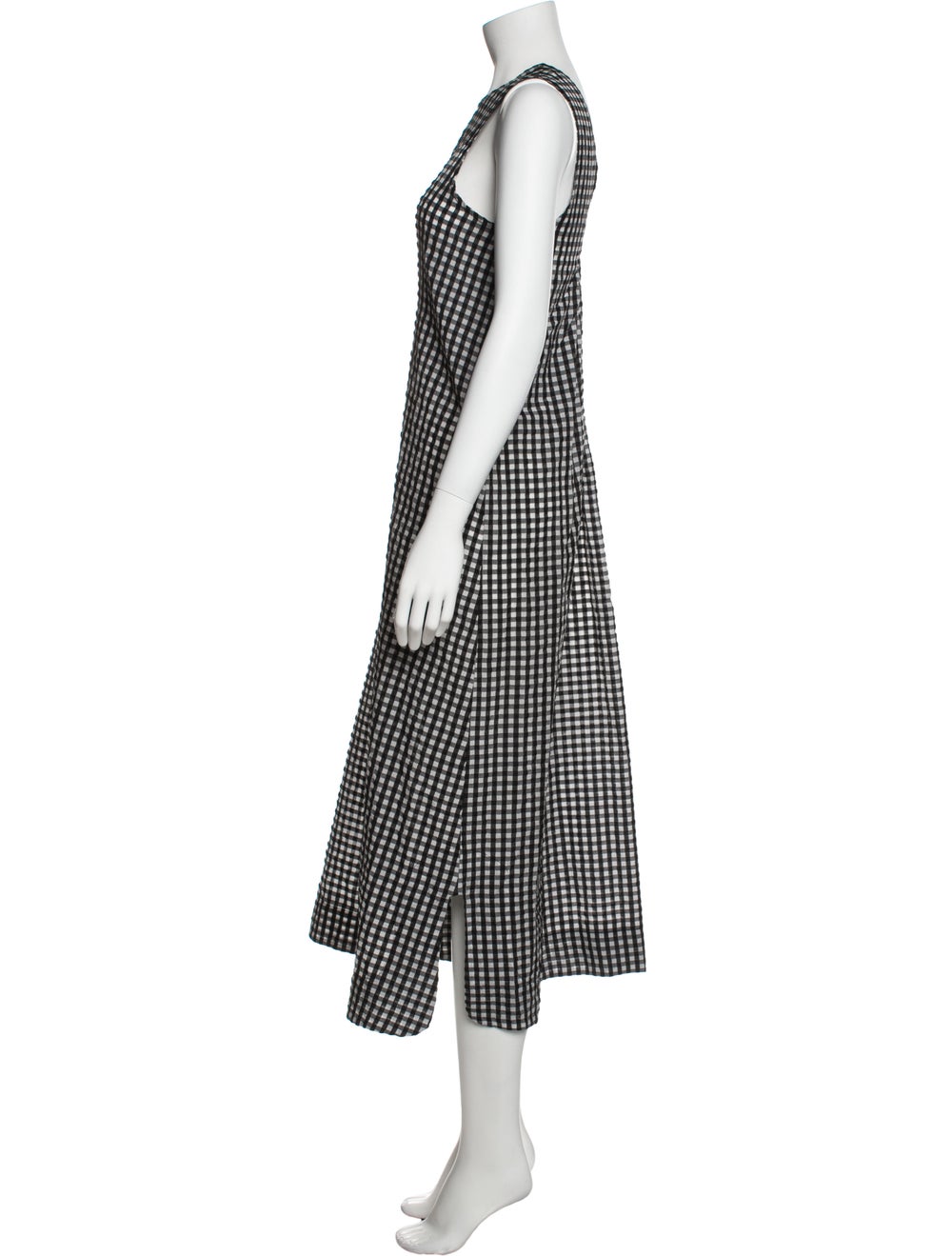 Ganni Plaid Print Long Dress - image 2