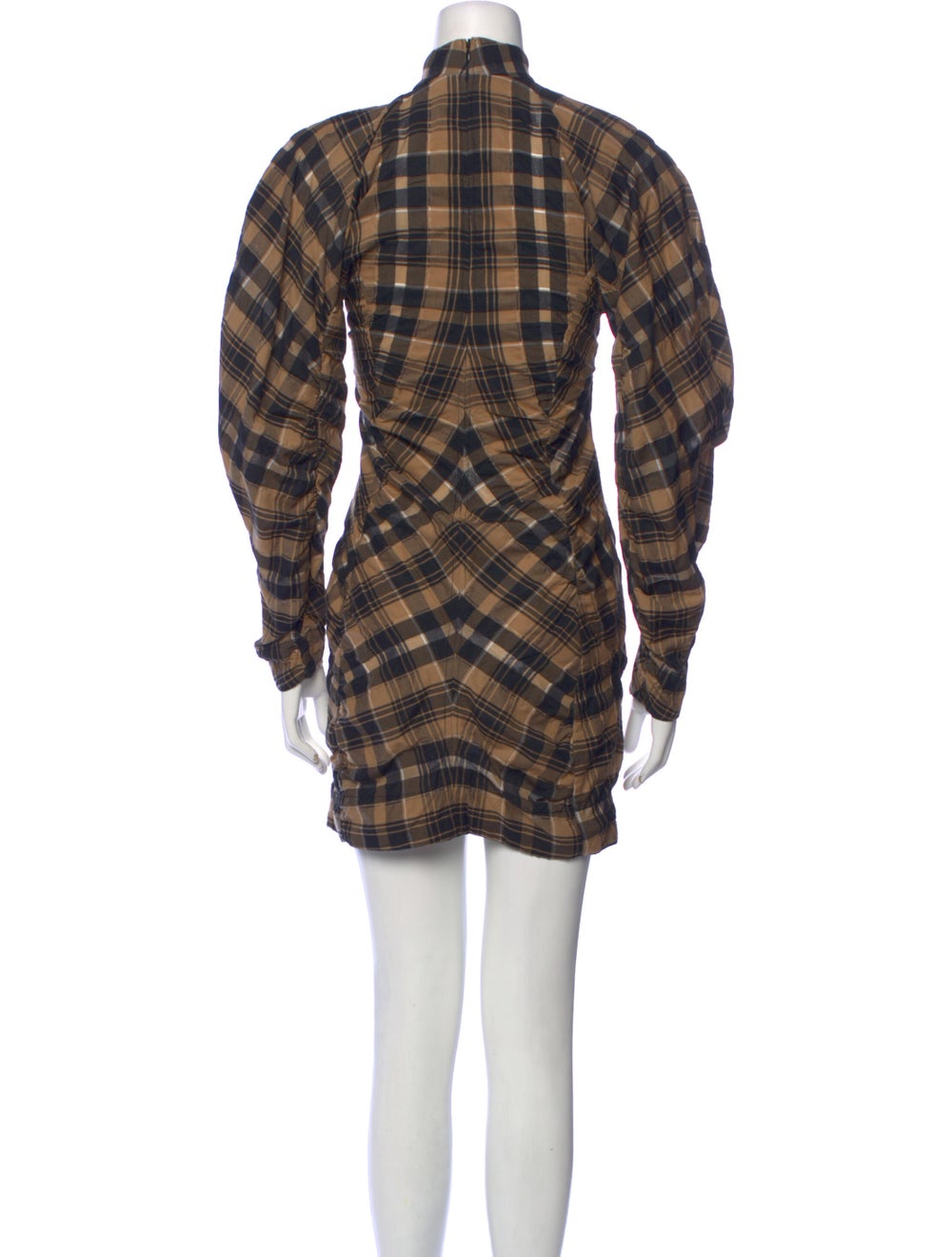 Ganni Plaid Print Mini Dress - image 3
