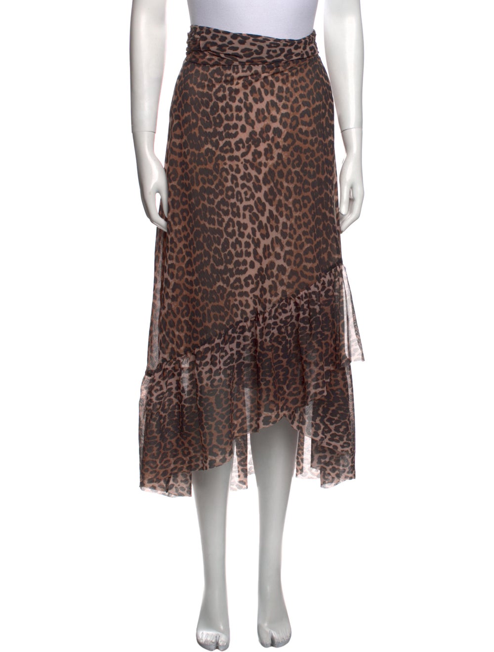 Ganni Animal Print Long Skirt - image 1