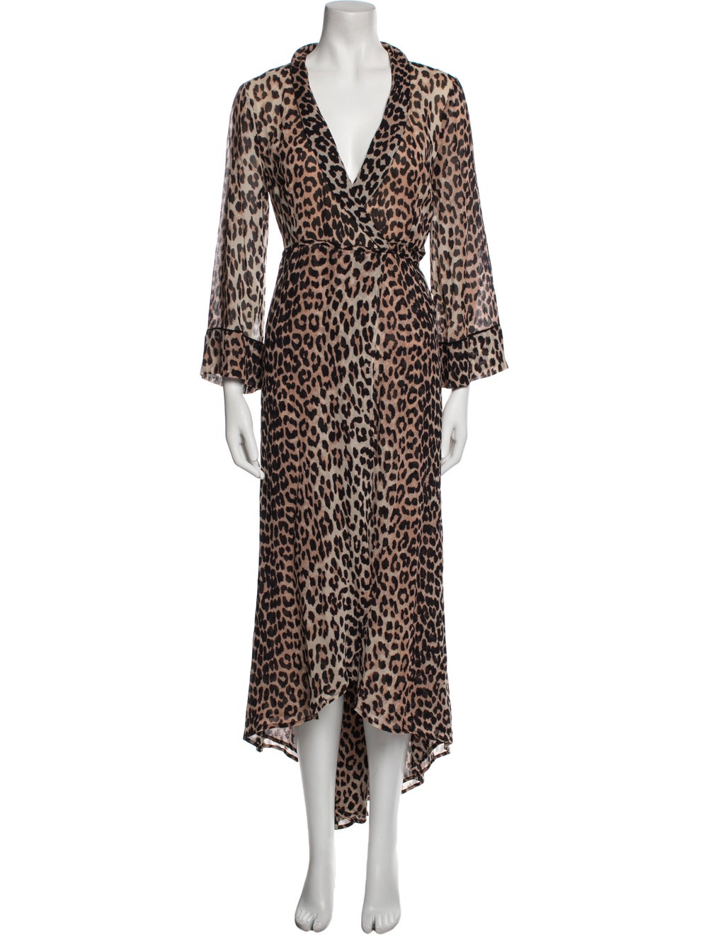 Ganni Animal Print Long Dress - image 1