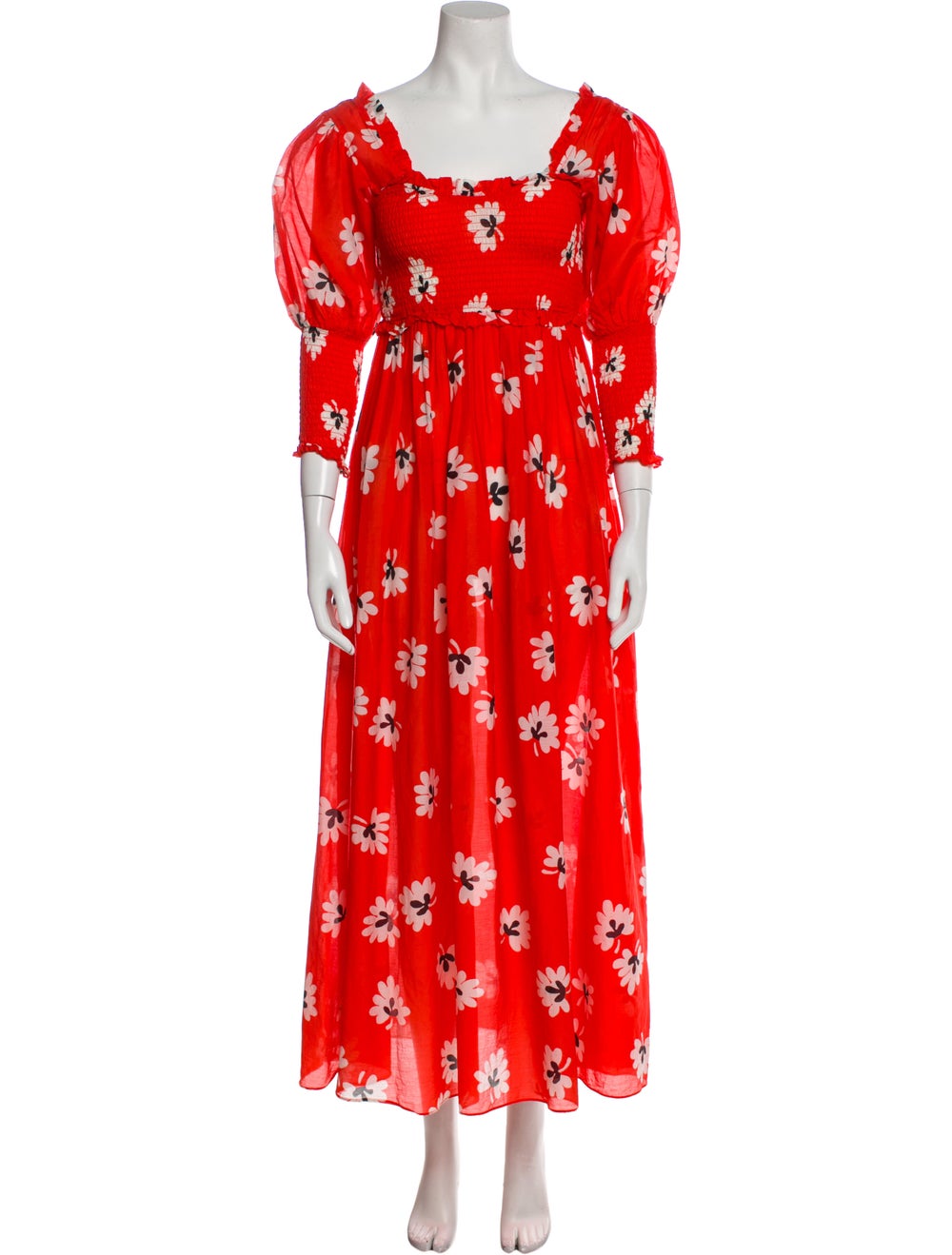 Ganni Floral Print Long Dress - image 1