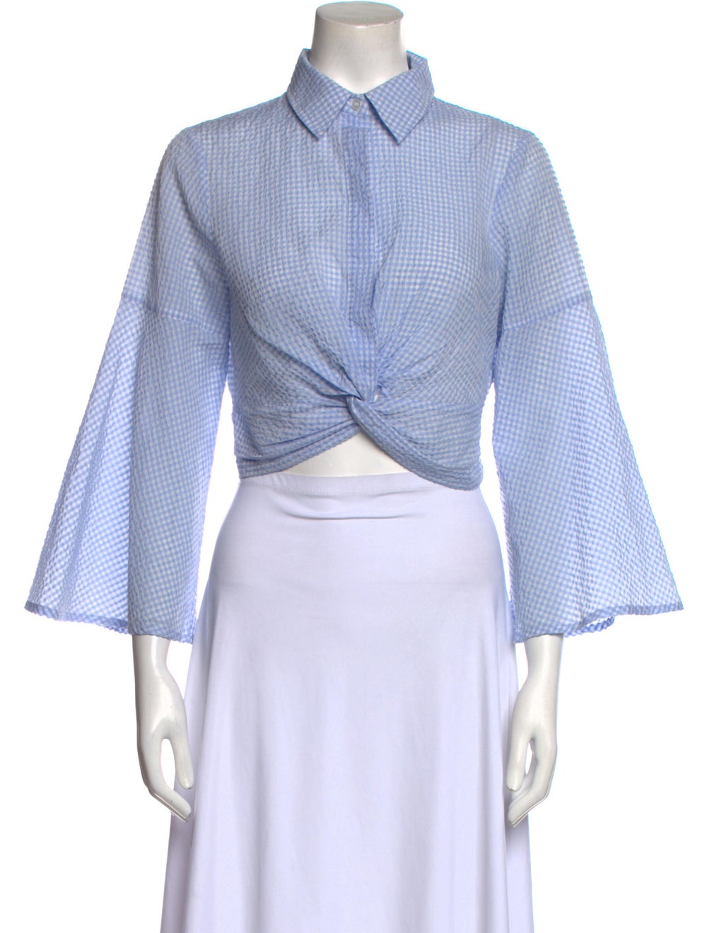 Ganni Long Sleeve Crop Top - image 1