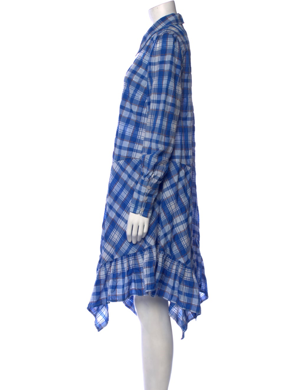Ganni Plaid Print Knee-Length Dress - image 2