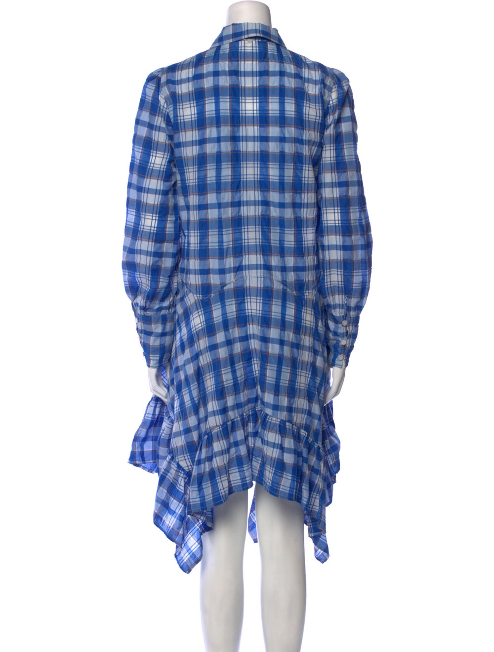 Ganni Plaid Print Knee-Length Dress - image 3