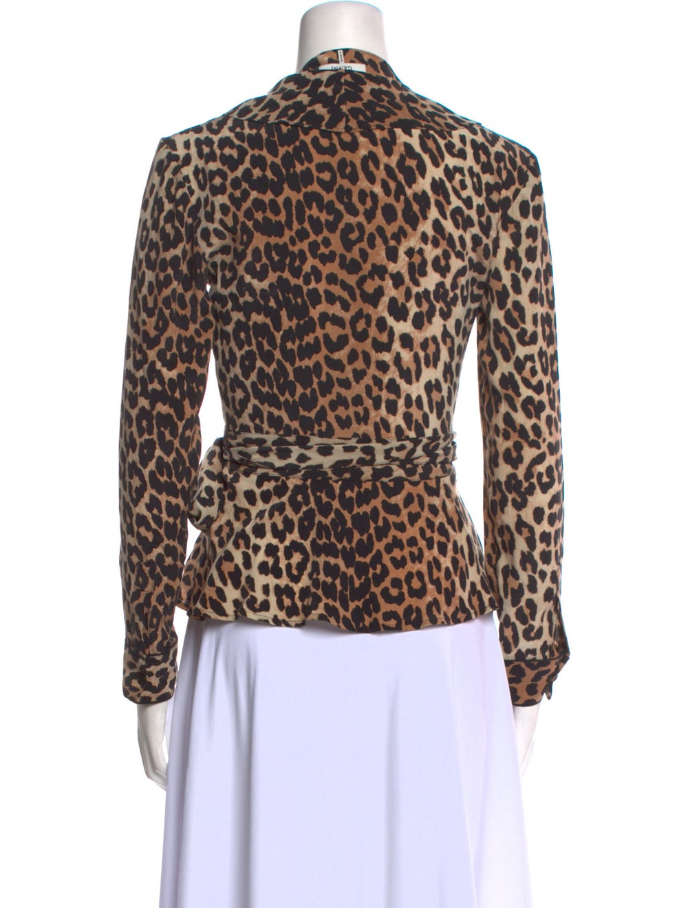 Ganni Silk Animal Print Blouse - image 3
