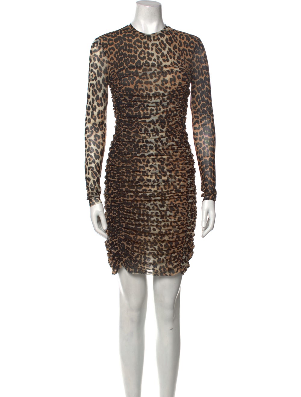 Ganni Animal Print Mini Dress - image 1