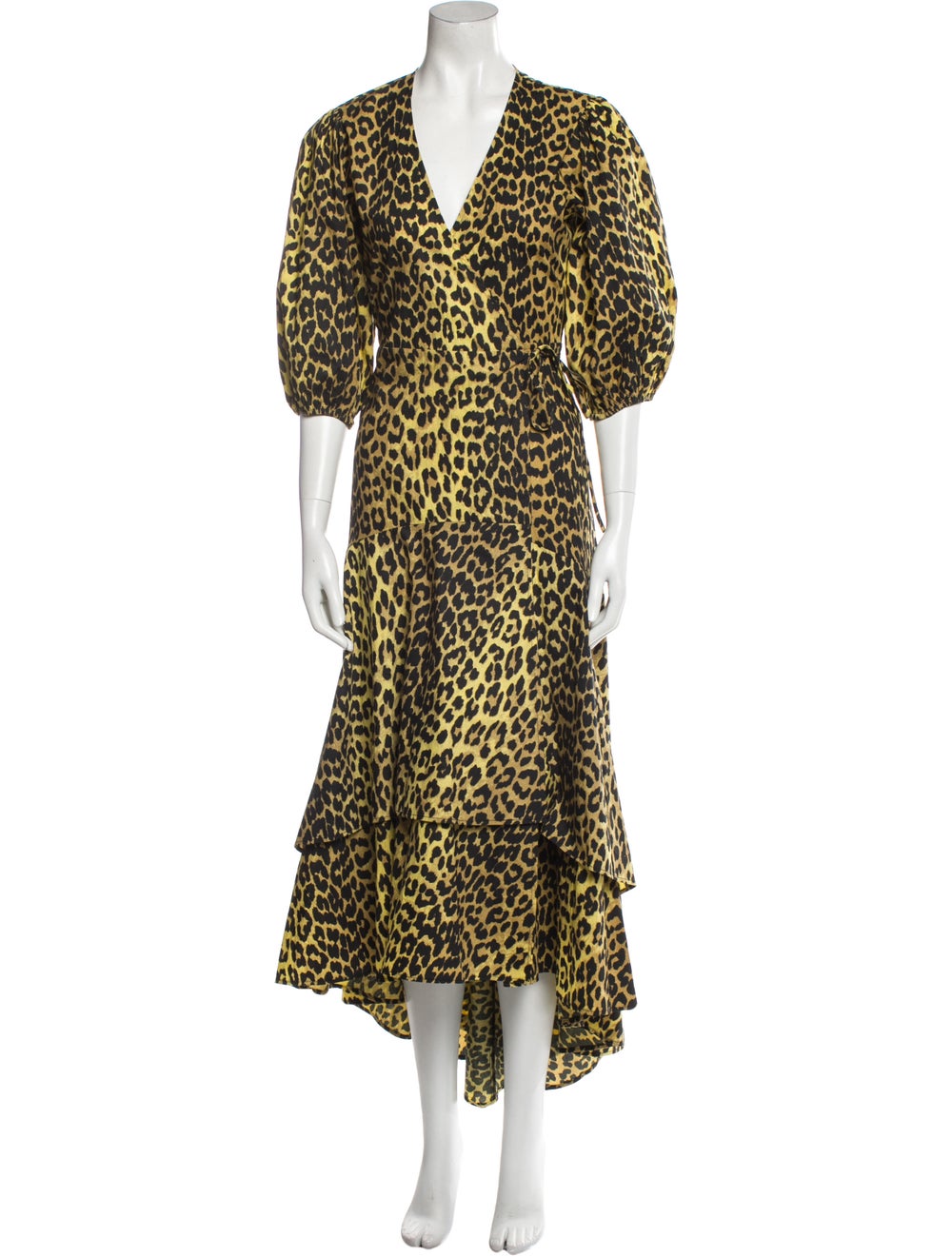 Ganni Animal Print Long Dress - image 1