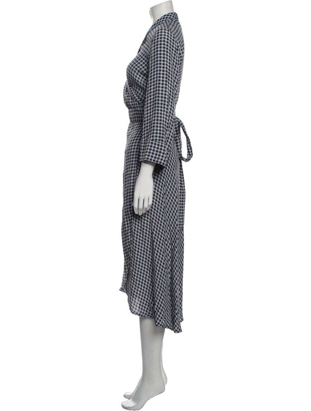 Ganni Plaid Print Long Dress - image 2