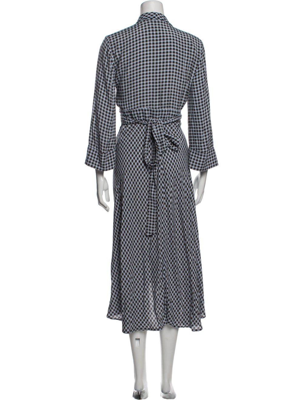 Ganni Plaid Print Long Dress - image 3