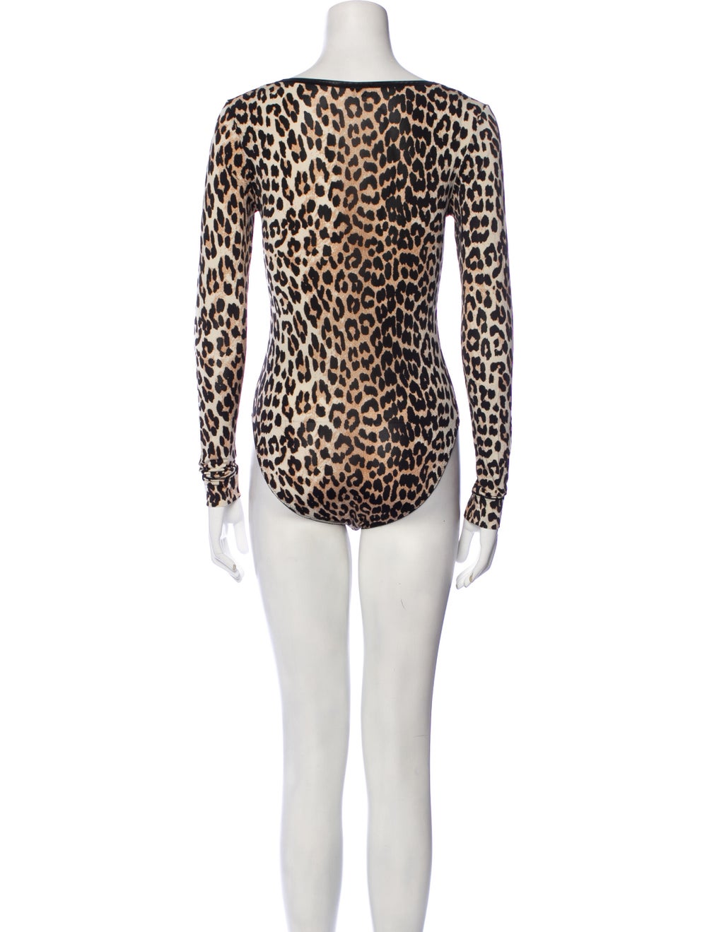 Ganni Scoop Neck Long Sleeve Bodysuit - image 3
