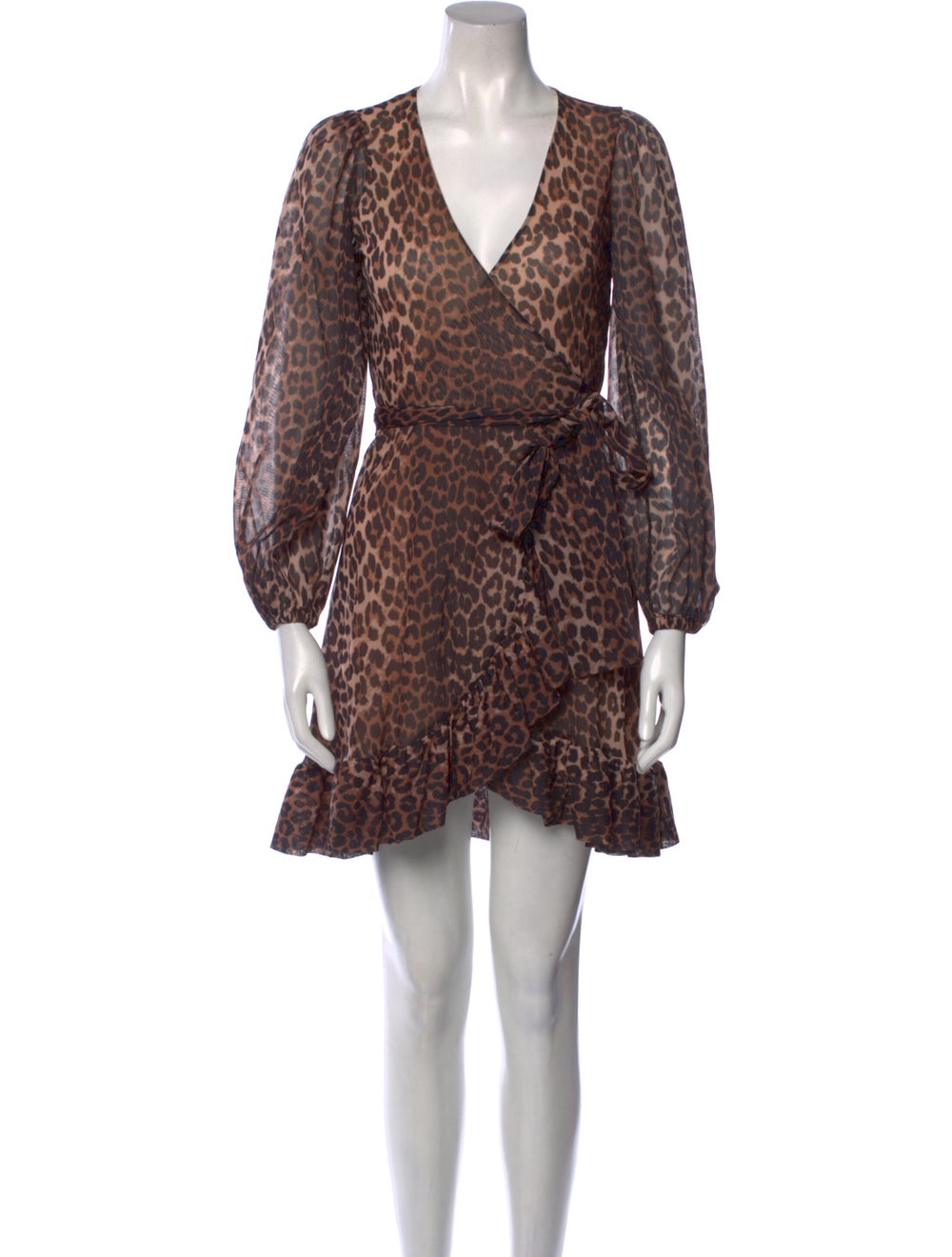 Ganni Animal Print Mini Dress - image 1