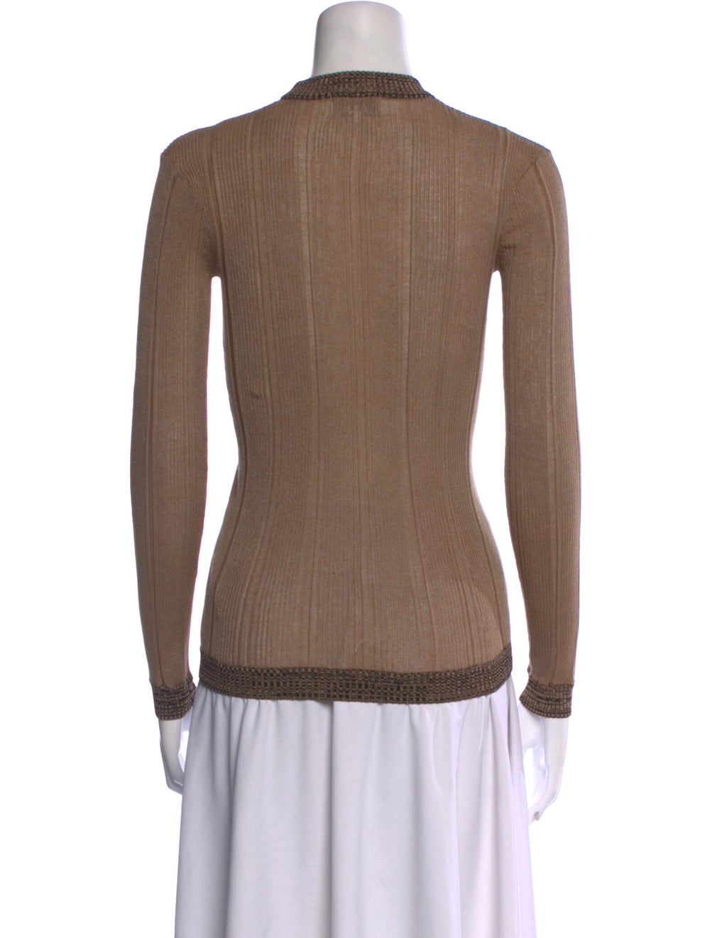 Ganni Mock Neck Long Sleeve Top - image 3