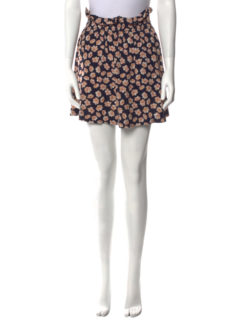 Ganni Floral Print Mini Skirt - image 1