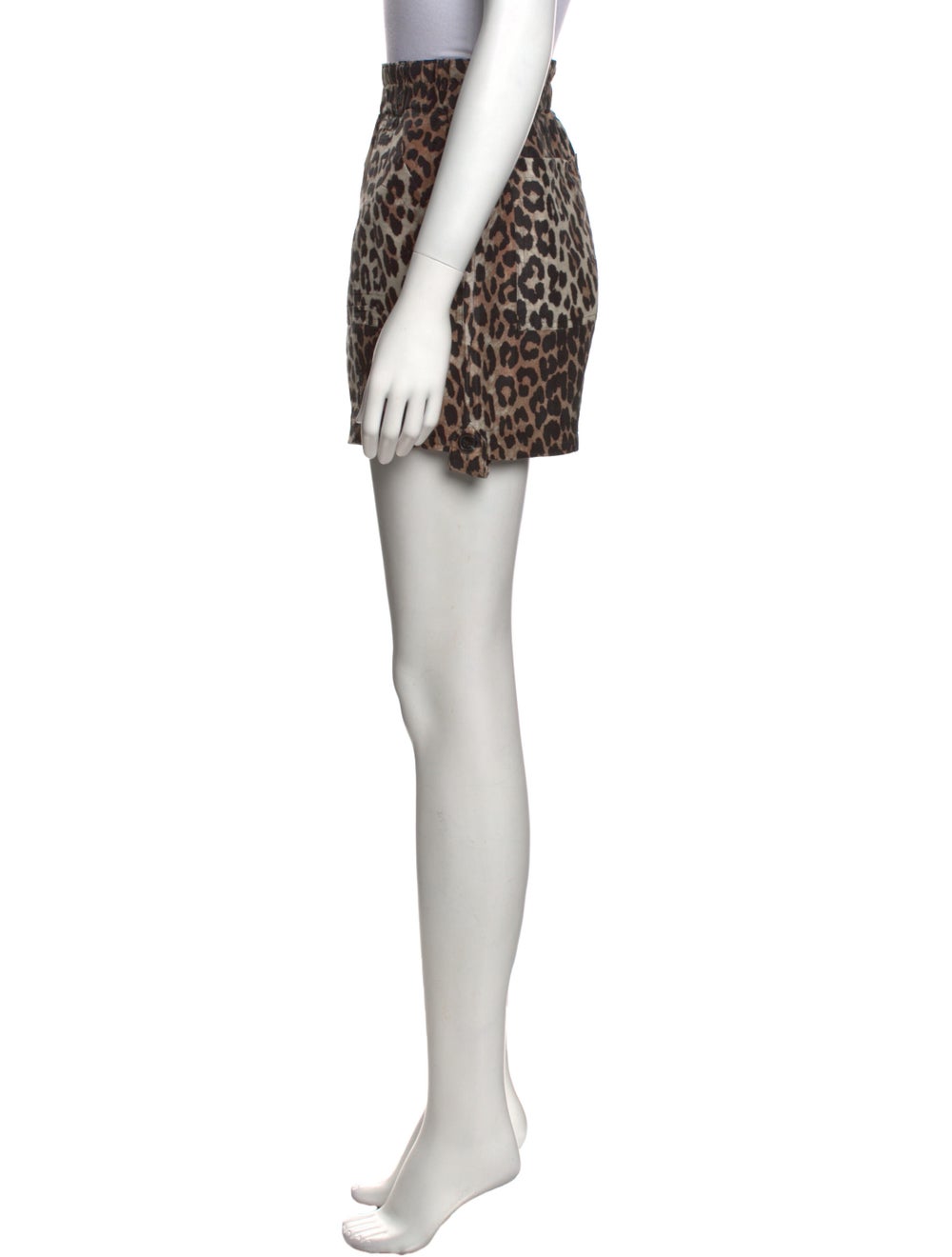 Ganni Animal Print Mini Shorts - image 2