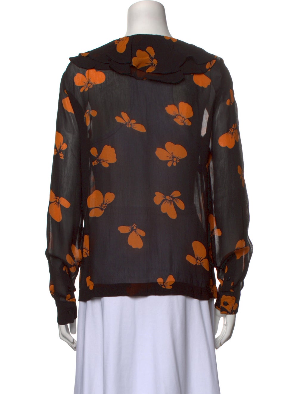Ganni Printed V-Neck Blouse - image 3