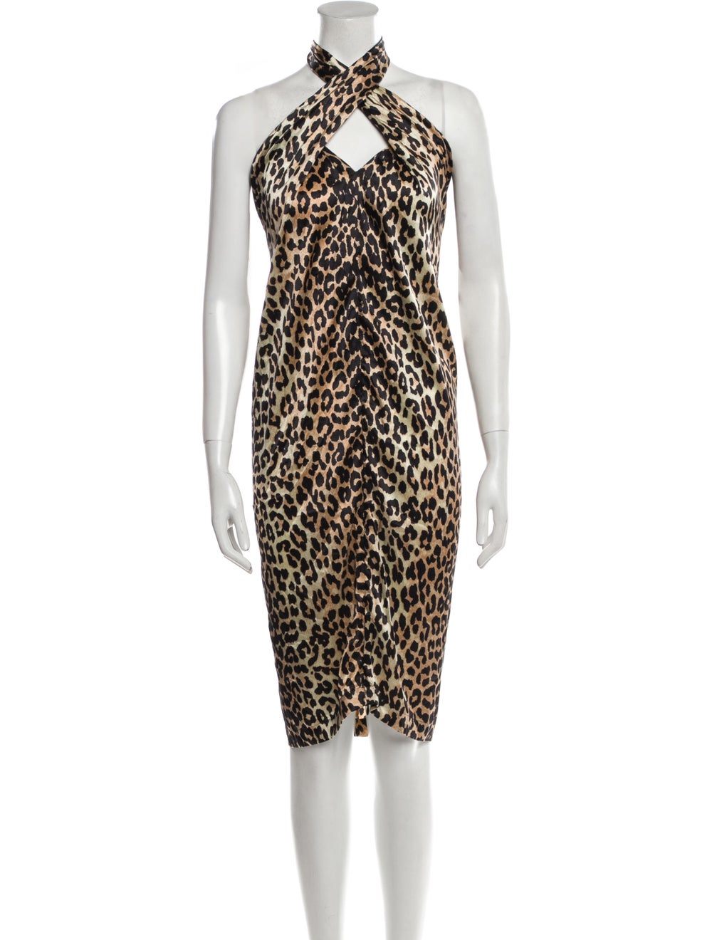 Ganni Animal Print Mini Dress - image 1