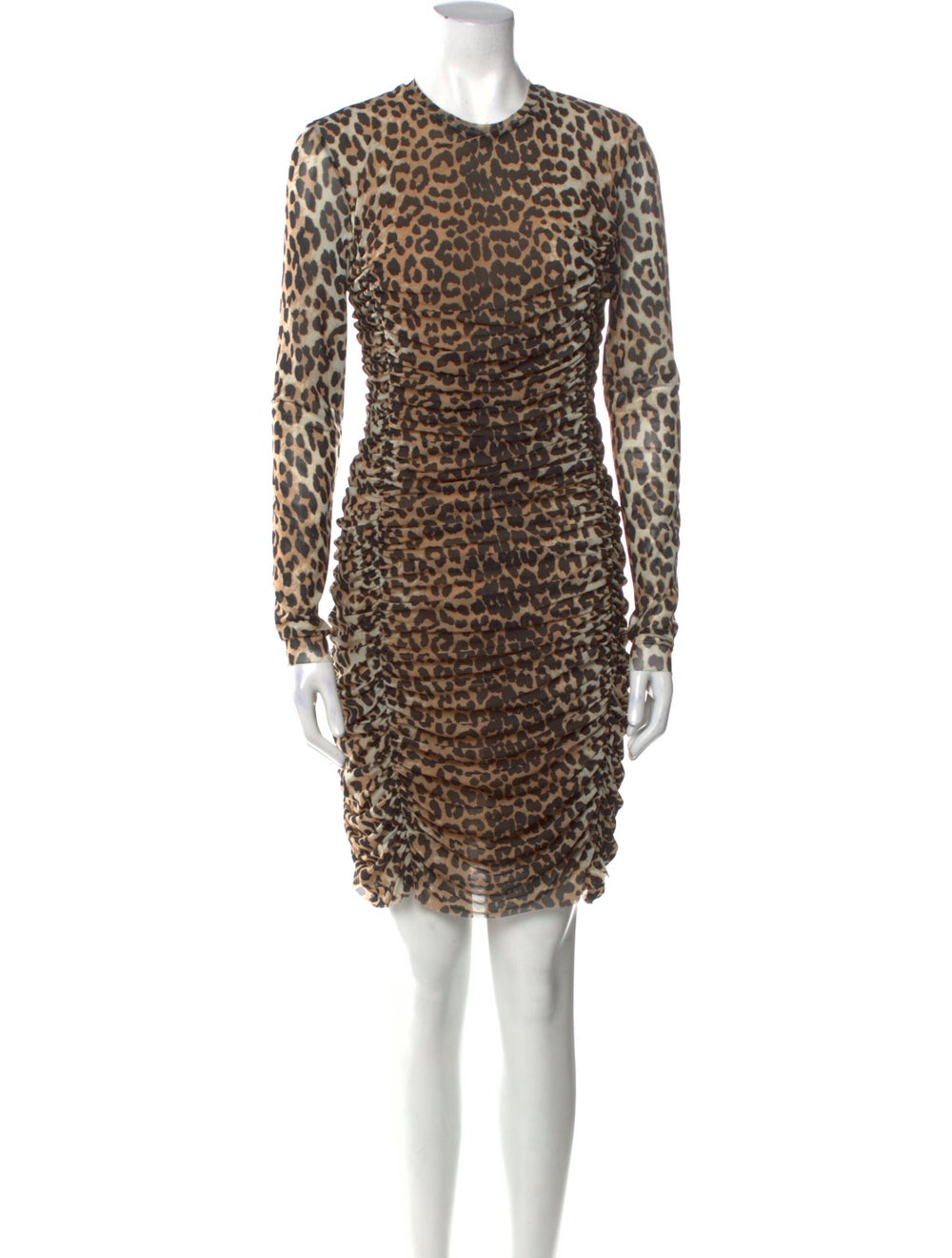 Ganni Animal Print Mini Dress - image 1