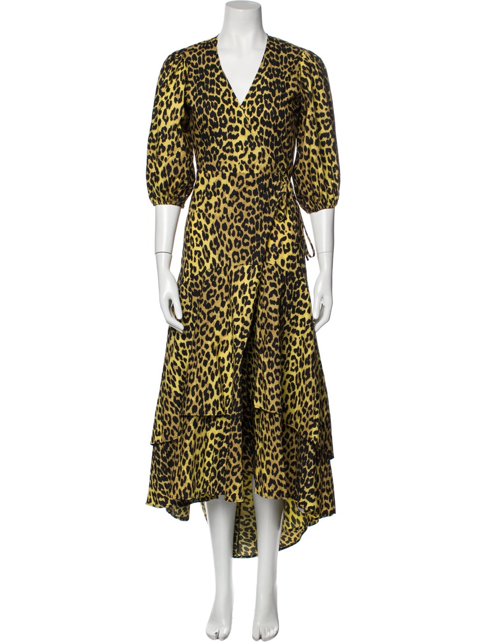Ganni Animal Print Long Dress - image 1