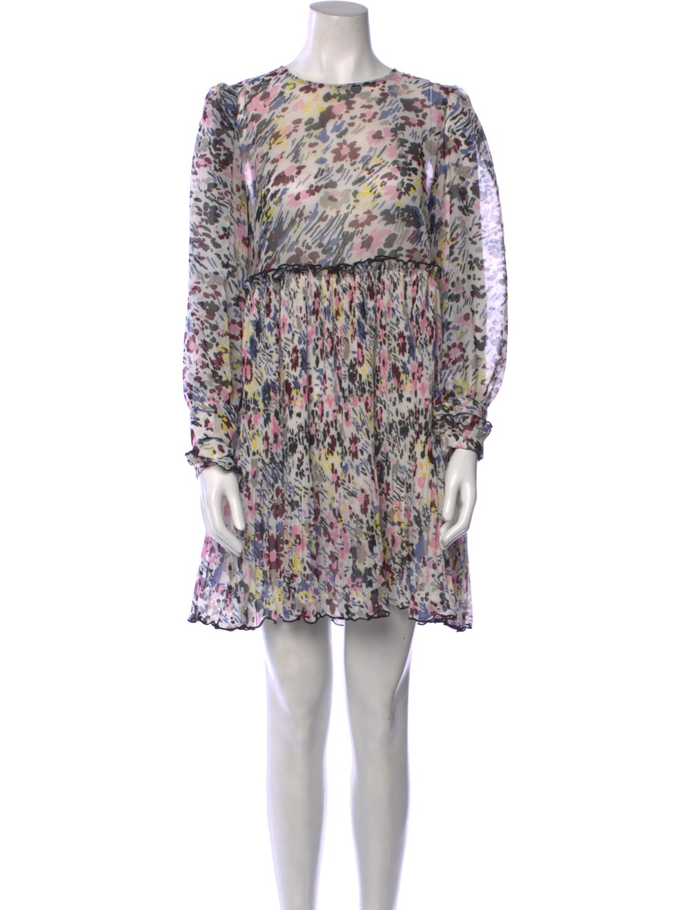 Ganni Floral Print Mini Dress - image 1