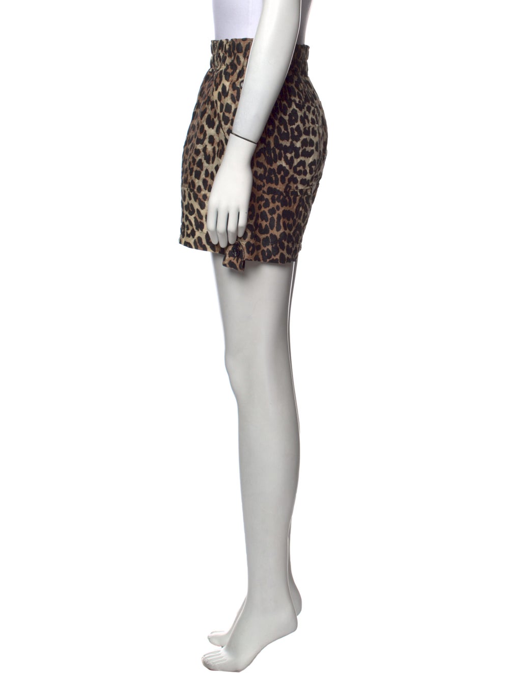 Ganni Animal Print Mini Shorts - image 2