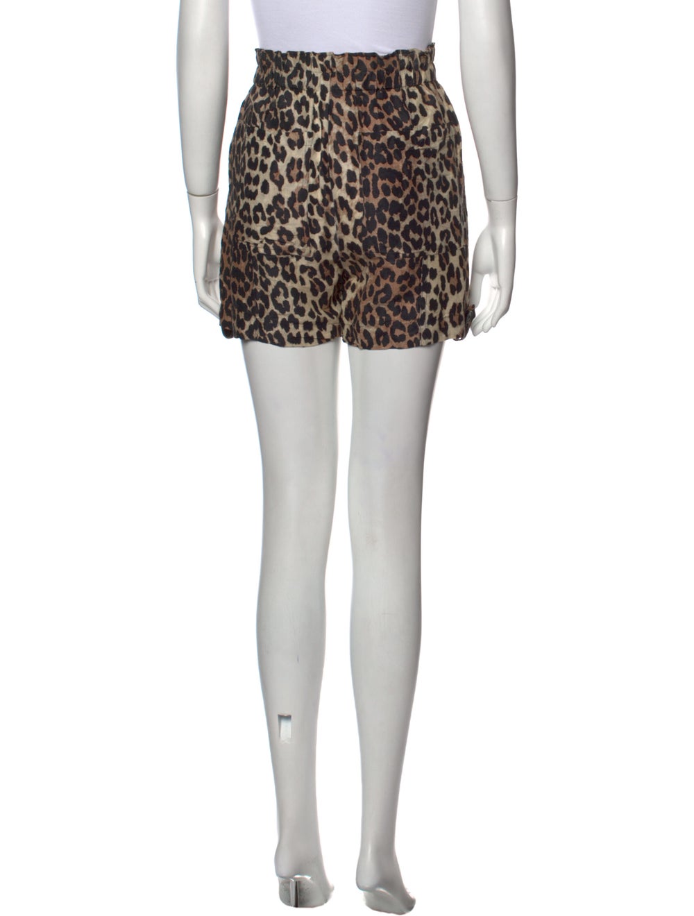 Ganni Animal Print Mini Shorts - image 3