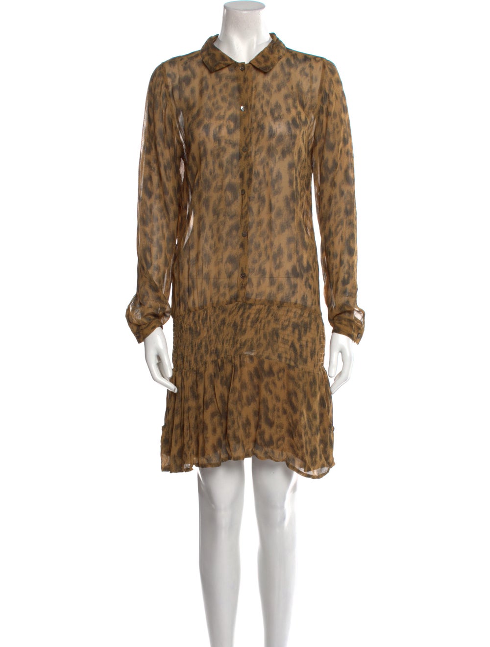 Ganni Animal Print Mini Dress - image 1