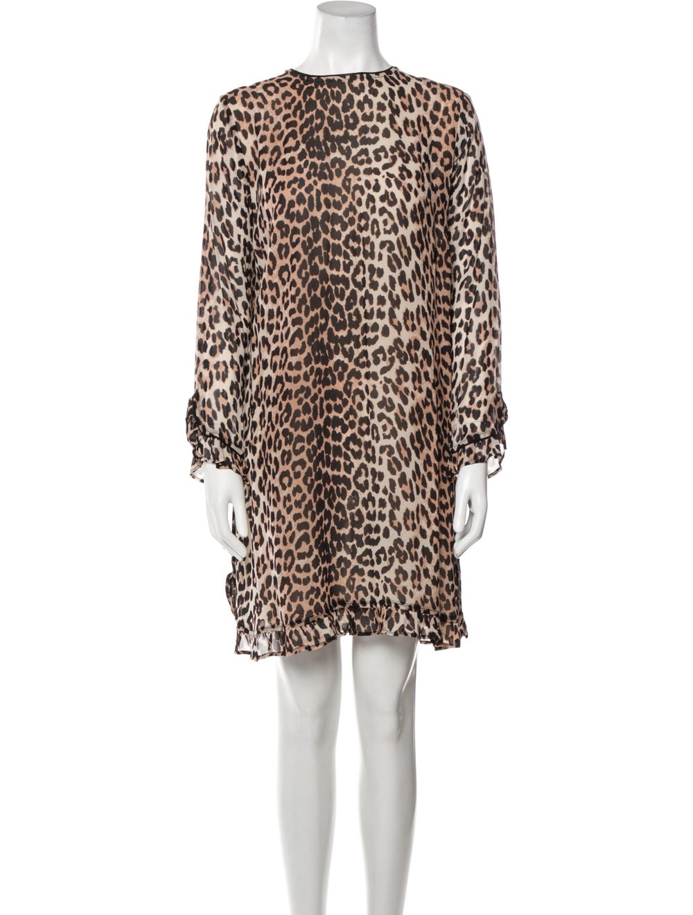 Ganni Animal Print Mini Dress - image 1