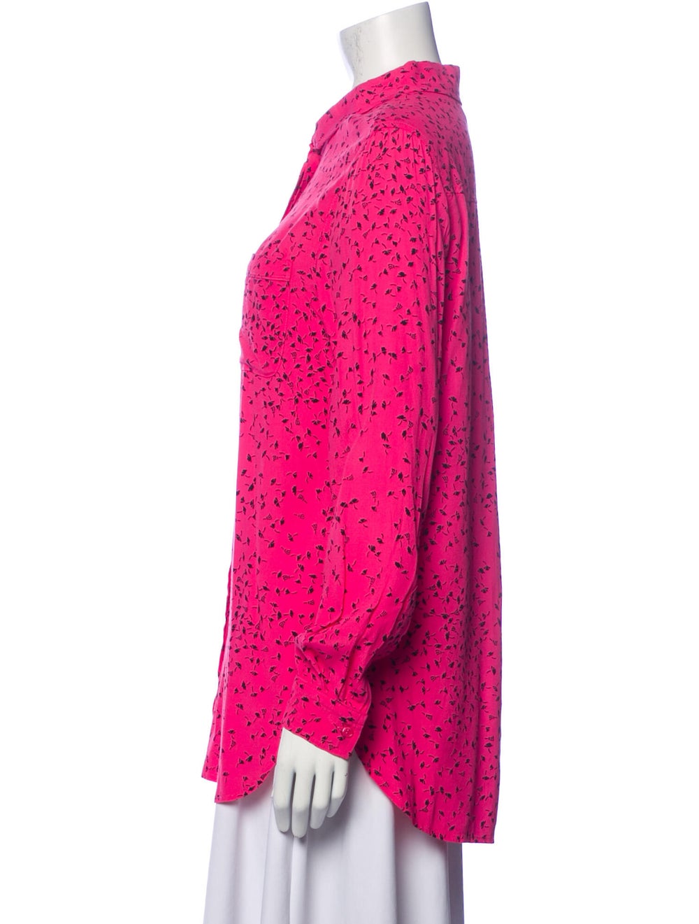 Ganni Printed Long Sleeve Button-Up Top - image 2