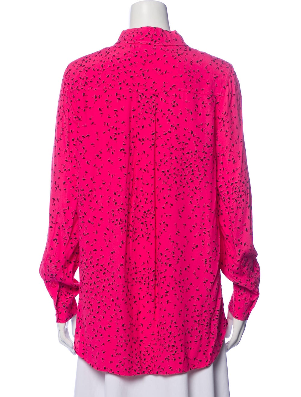 Ganni Printed Long Sleeve Button-Up Top - image 3