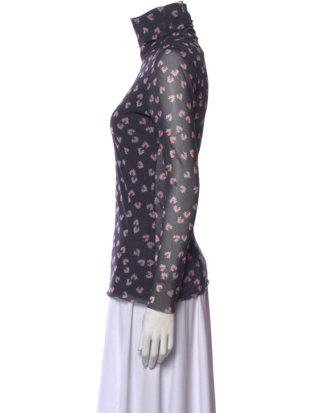 Ganni Floral Print Turtleneck Top - image 2