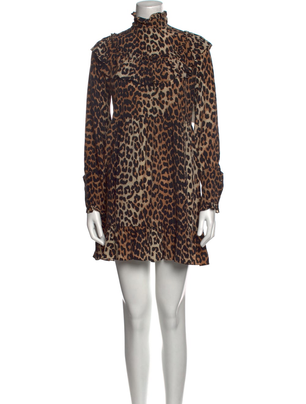 Ganni Animal Print Mini Dress - image 1