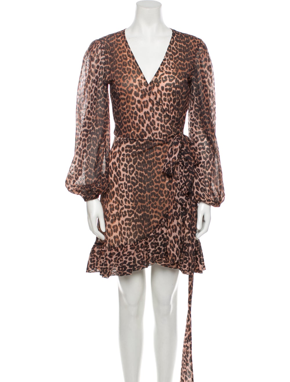 Ganni Animal Print Mini Dress - image 1
