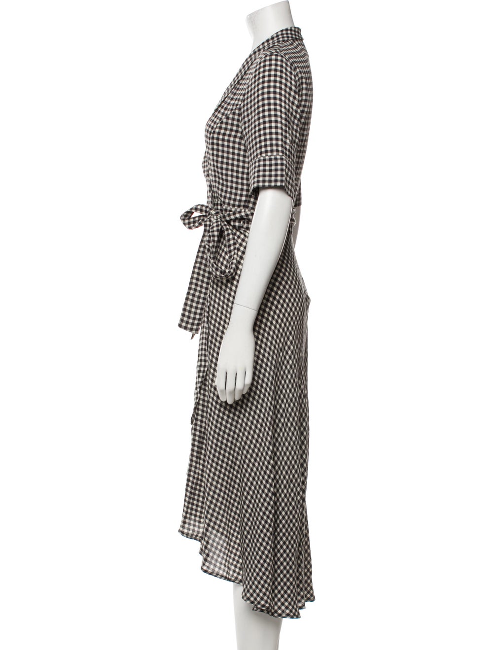 Ganni Plaid Print Long Dress - image 2