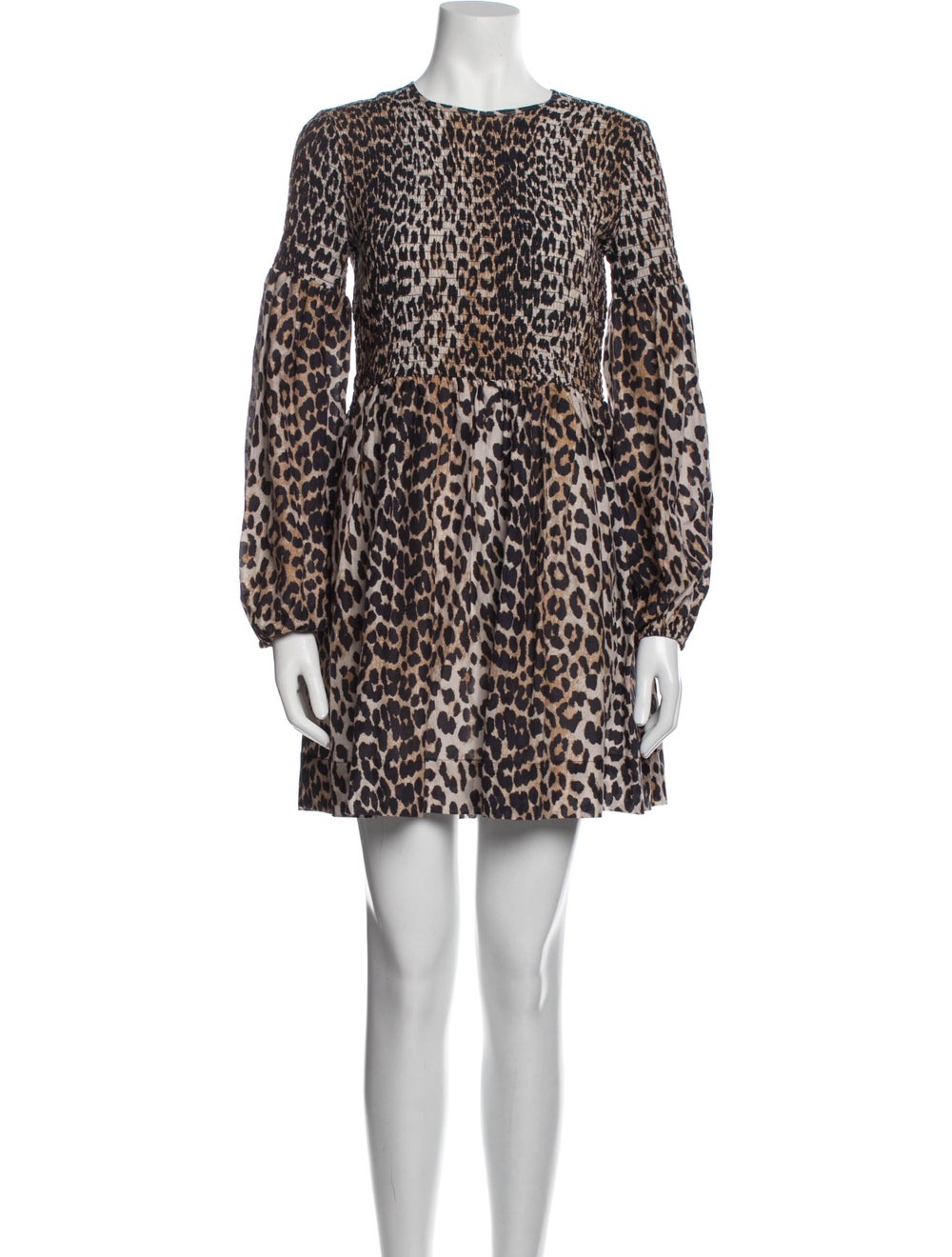 Ganni Animal Print Mini Dress - image 1