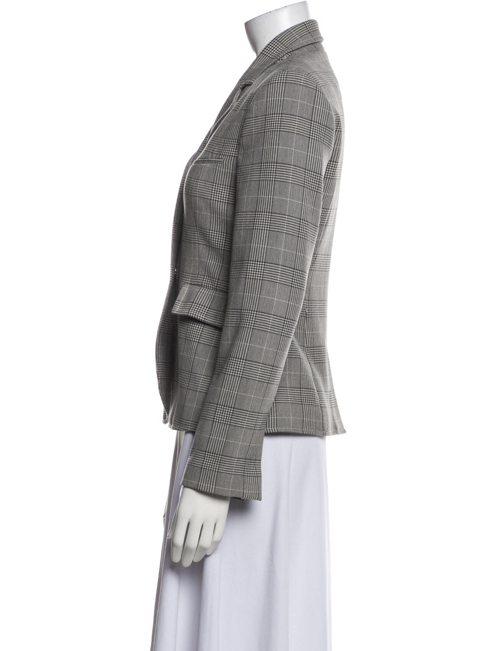 Ganni Plaid Print Blazer - image 2