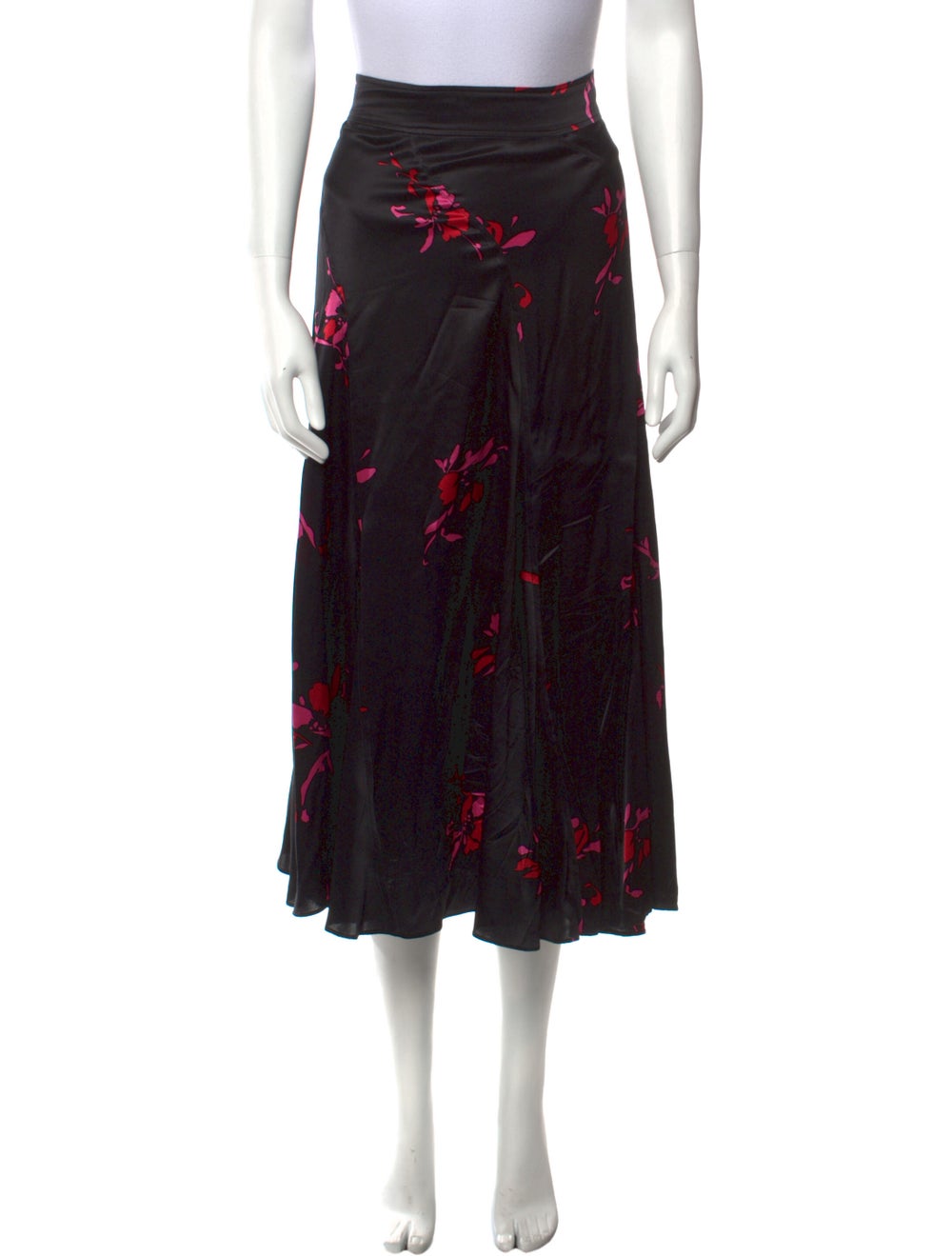 Ganni Silk Midi Length Skirt - image 1