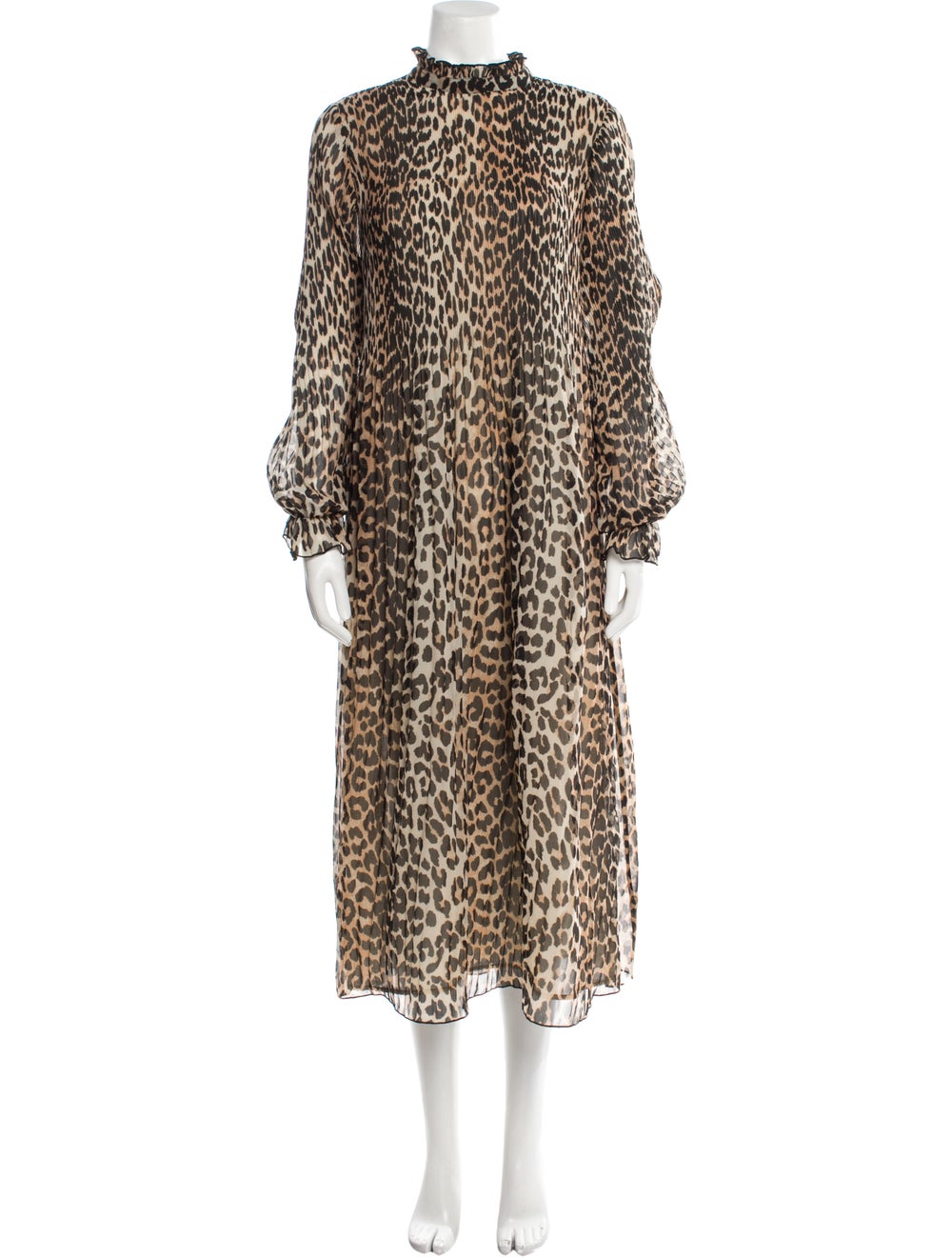 Ganni Animal Print Long Dress - image 1