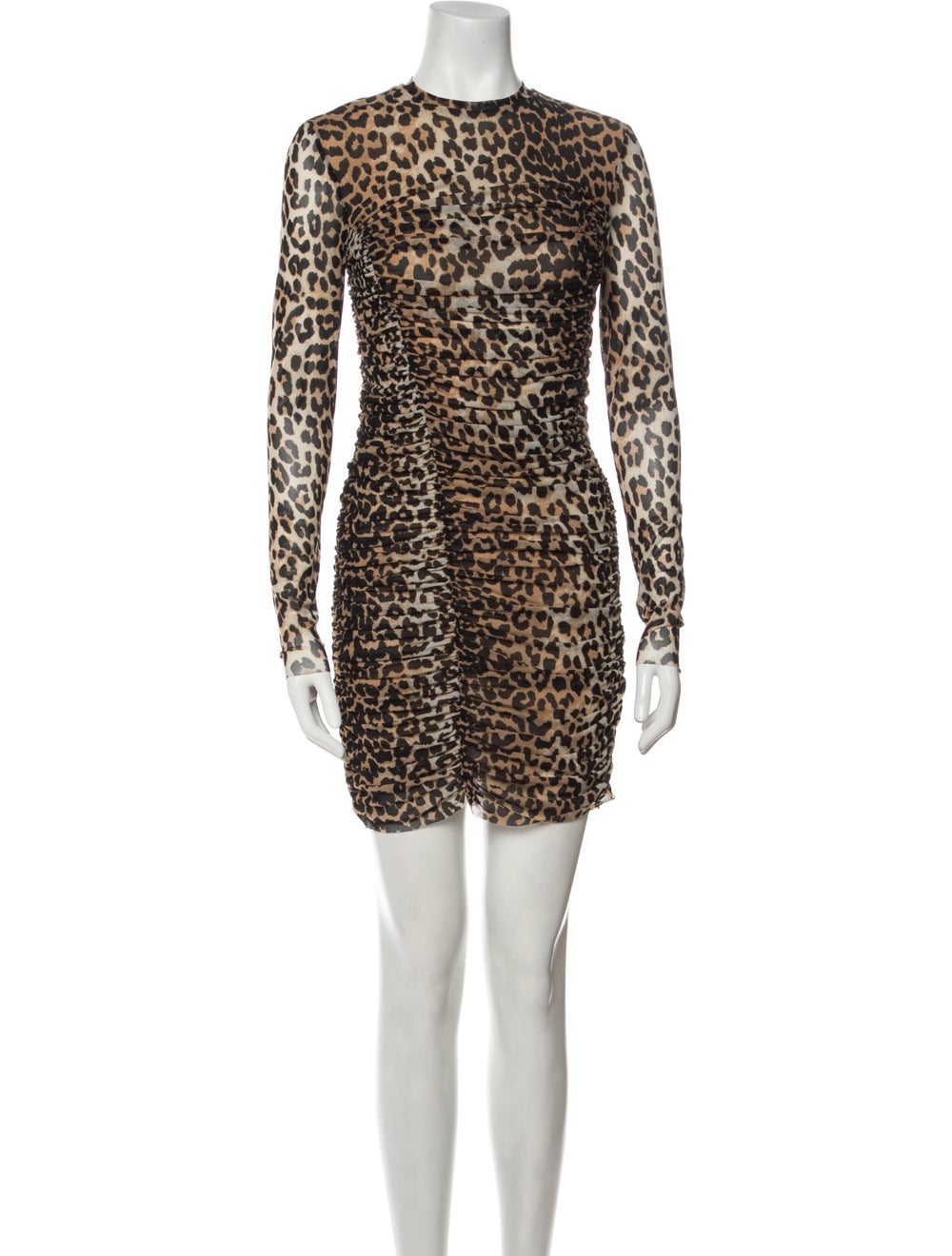 Ganni Animal Print Mini Dress - image 1